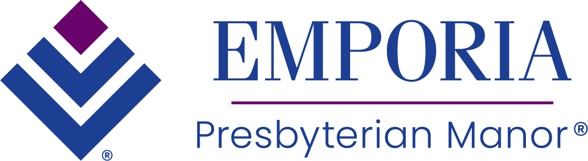 Emporia Presbyterian Manor logo showing a stylized geometric symbol on the left and the text "Emporia Presbyterian Manor" on the right.